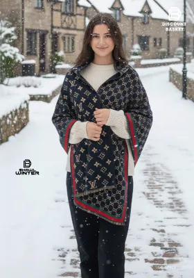 Elegant Printed China Wool Stole